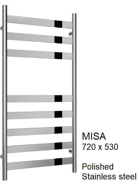 Misa Stainless Steel Towel Rail 1450 x 530